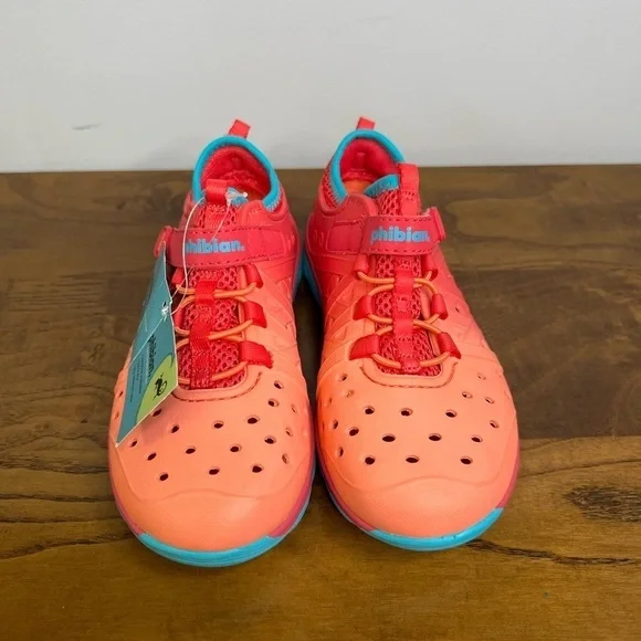 Stride Rite Kids Size 12 Orange Red Blue Play Shoes Water Shoes - Picture 2 of 11